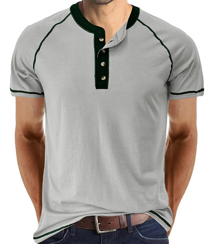 Camiseta I Para Hombre, Manga Corta, Cuello Redondo, Adelgaz