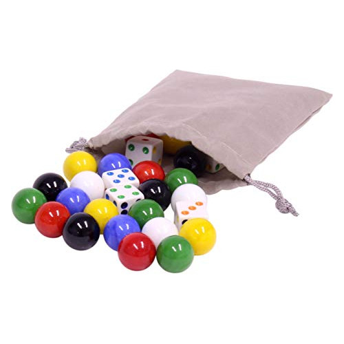 Juego **** Bolsa De 24 Canicas De Cristal Grande (18 Mm De D