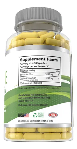 Nurture Alley Berberine Complex - Berberina Hcl 1200 Mg Plus
