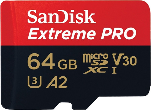 Memoria Sandisk 64gb Micro Sd Extreme Pro 170mbs 4k A2 V30 