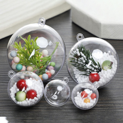 Adornos Transparentes De Navidad Diy Craft Packaging 5cm