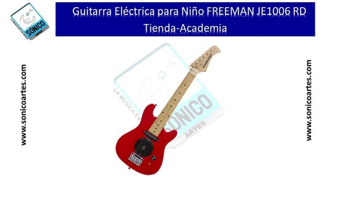 Guitarra Eléctrica Para Niño Freeman Je1006 Rd