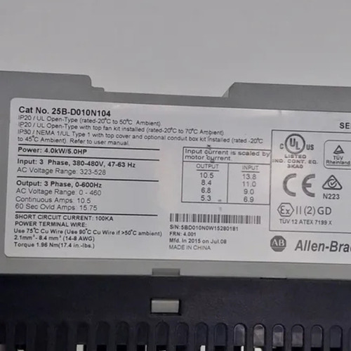 Inversor Allen Bradley Powerflex 525 5cv 380v Semi Novo (Usado)