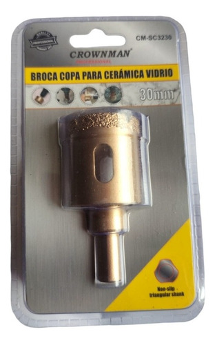 Broca Copa Diamantada Para Ceramica Vidrio 30mm