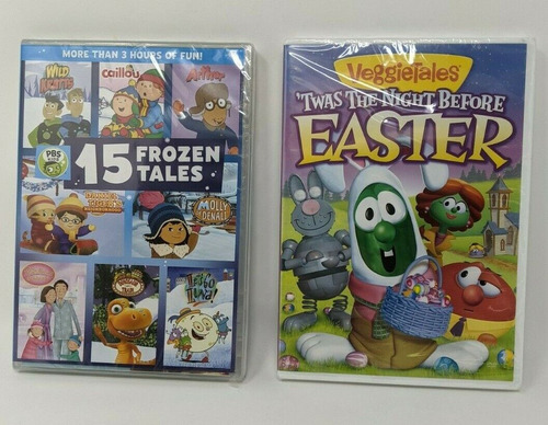 Lot Of 2 Children's Movies (dvd) Veggietales 'twas The N Ccq