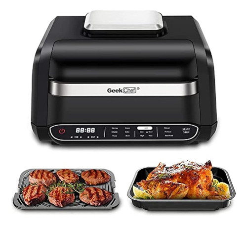 Geek Chef Smart Indoor Grill & Air Fryer Combo, 7-in-1 Smoke