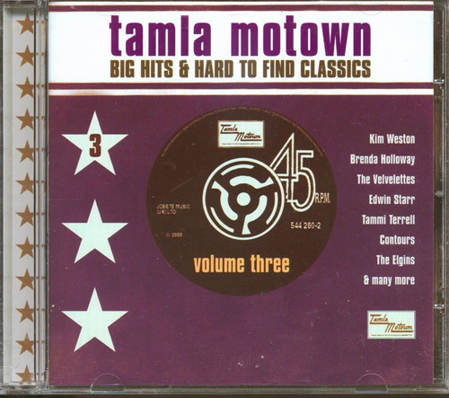 Cd  Tamla Motown  Big Hits 3  Isley Brothers, Edwin Starr  