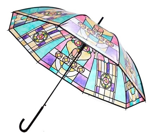 Paraguas Recto Transparente De Cristal