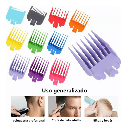 Peines Guía Aumentos Niveles Para Maquina Colores 20pcs