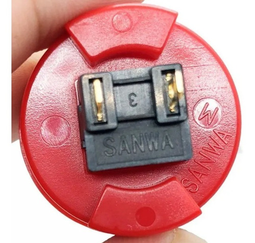 Botón Sanwa Original Rojo 6 Piezas Con Restrictor Octagonal 