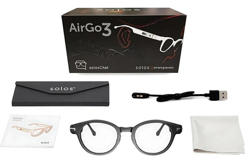 Gafas Inteligentes Solos Airgo 3 Argon 8 | Bluetooth | Negro