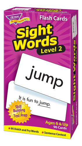 Trend Enterprises: Palabras De Vista Level 2 Tarjetas Flash