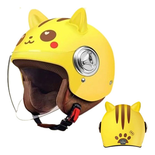 Lindo Medio Casco De Moto Infantil Abierto