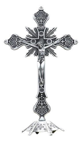 Crucifijo De Pie Escultura Estatuilla Mesa Cruz Para Mesa