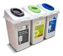 Comprar Estacion De Reciclado 3 Cestos Adosables 60 Lts - Colombraro