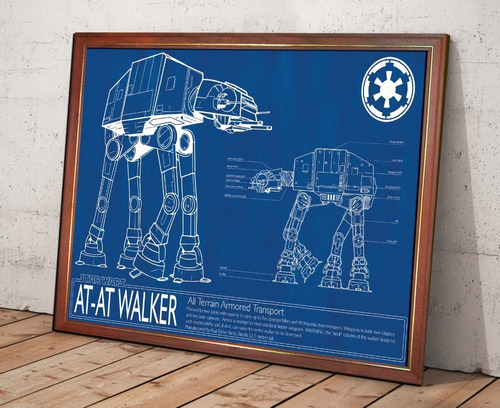 Star Wars La Guerra De Las Galaxias Poster At-at Walker