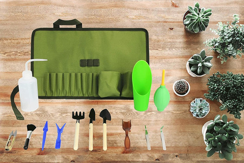 Succulent Kit Roll Organizer Gardening Tool Set | Terrarium