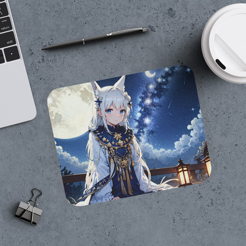 Mouse Pad Em Tecido 21,5 X 17,5cm - Anime Girl - Moon