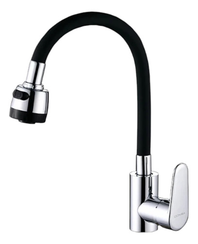 Llave Lavaplatos Monomando Flexible Agua Fria Caliente Negro