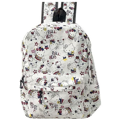 Mochila Escolar Hello Kitty Sanrio Para Mujer Con Grafiti