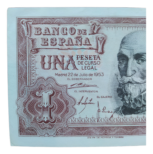 Antiguo Billete 1 Peseta España 1953 Pick# 144 #2