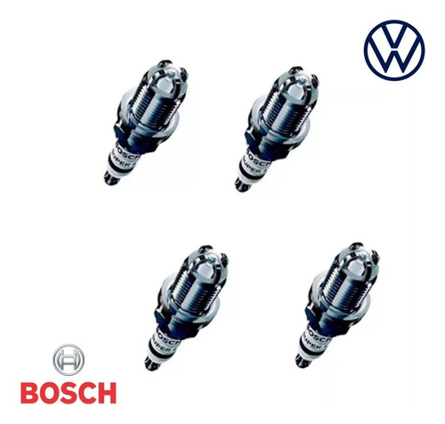 Kit 4 Bujias Bosch 4 Electrodos Vw Jetta Golf A4 1999-2007