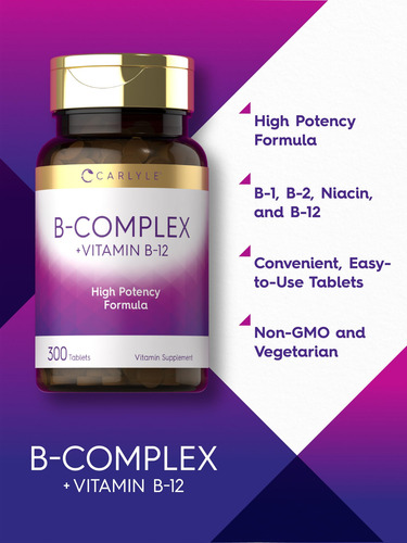 Suplemento De Vitamina Do Complexo B Carlyle Com Comprimidos