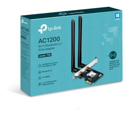 Imagen 1 de 4 de Adaptador Wifi + Bluetooth Pci-e Tplink Archer T5e Ac1200