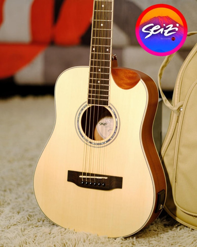 Violão Seizi Baby Akira Half Cutaway Natural Satin Com Bag