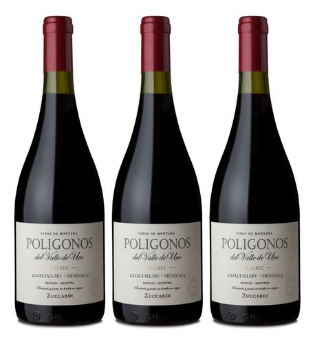 Bodega Zuccardi Poligonos Valle De Uco Gualtallary Malbec X3