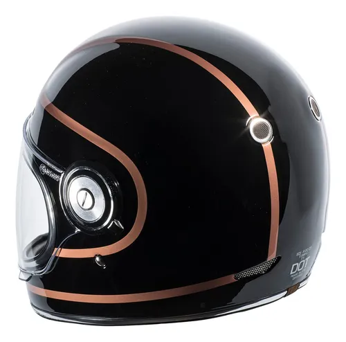 Casco De Moto Torc T1, Retro, Integral, Unisex, Color Cobre