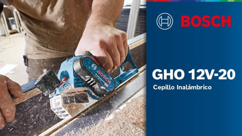 Cepillo Inalambrico Bosch S/bateria 12v Bl 56mm Gho 12v-20