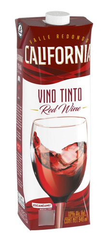 Vino Tinto California Tetrapack De 946 Ml.