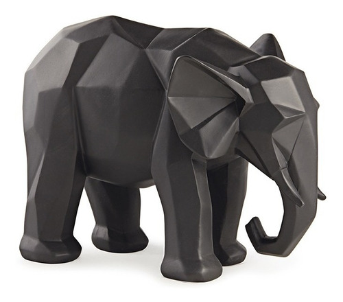 Elefante Escultura Decoração Estatua Decorativa Luxo - Mart Cor Preto