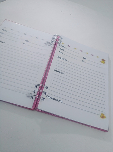 Imagen 9 de 10 de Agenda Pediátrica Personalizado Para Controles Bebés.