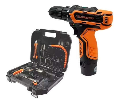 Taladro Atornillador Inalambrico Lusqtoff 12v + Accesorios