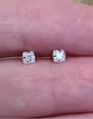 Imagem 10 de 10 de Brincos Bebê Quadrado 3mm Tarracha Baby Prata 925