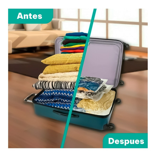 Imagen 6 de 9 de Bolsa Vacío Para Guardar Ropa Reducir Espacios Ideal - Otec
