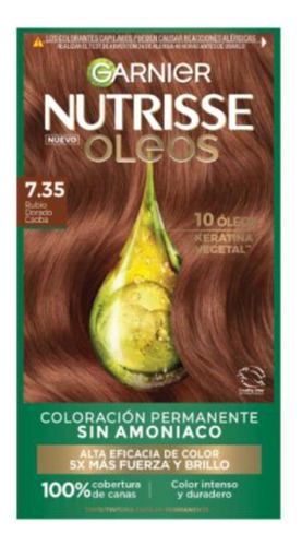 Tinta Garnier Nutrisse Oleos Rubio Dorado N°7.35