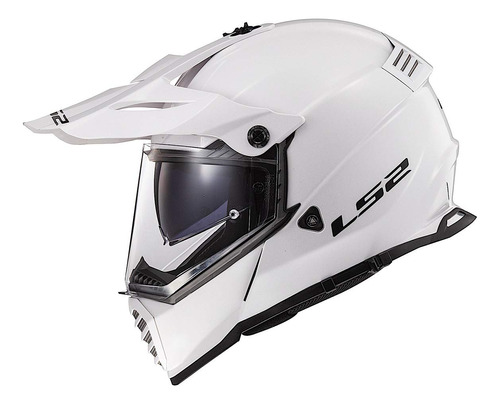 Casco Ls2 Blaze Adventure, Xl, Blanco Satinado