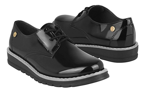 Zapatos Casuales Niña Stylo 2933 Charol Negro