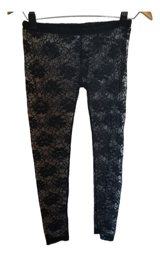 Pantalon  Calza Encaje Fantasia T S Negra Promo!!!