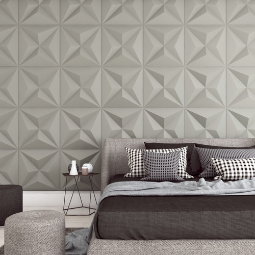 Imagem 7 de 10 de Revestimento De Pvc 3d Parede E Teto Placa Decorativa 50x50