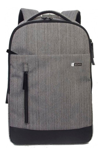 Mochila urbana ZÖM ZB-200J color gris diseño lisa 26L