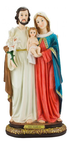 Sagrada Família Imagem Religiosa Em Resina 40 Cm Cor Colorido