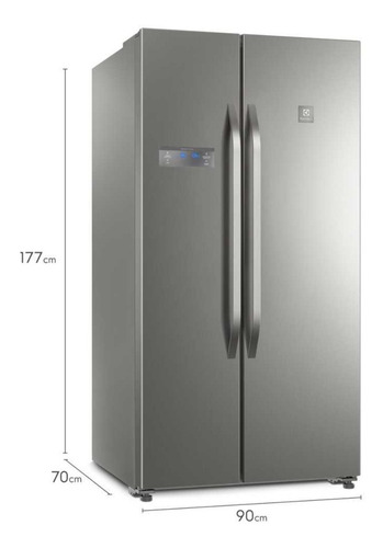 Imagen 3 de 9 de Nevecon Electrolux Side By Side 562 Lt Gris | Erso52b3hus