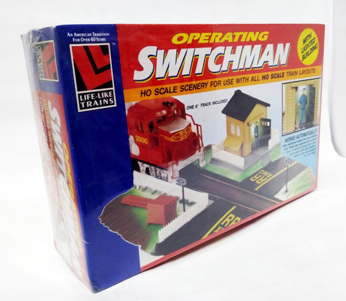 Operating Switchman Paso Nivel Con Figura -life-like H0