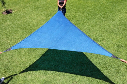  Velario Triangular Malla Sombra Beige 90% Sombra 5x5x5 M