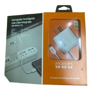 Imagem 2 de 5 de Carregador De Parede Inteligente Usb Duplo 3.1a V8 Basike