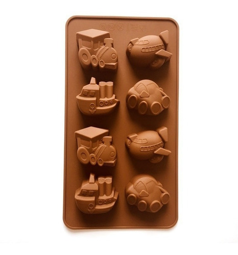 Molde Para Chocolates Molde Silicona Barco Carro Tren